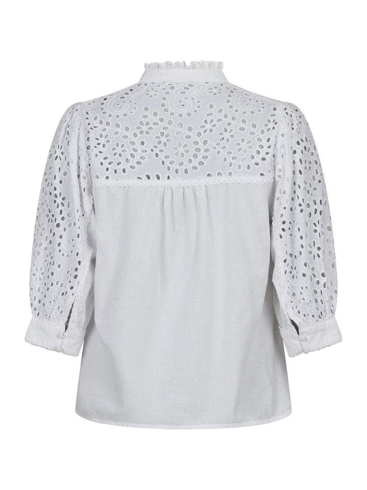 Kita Embroidery Blouse White | Skjorter og bluser | Smuk - Dameklær på nett