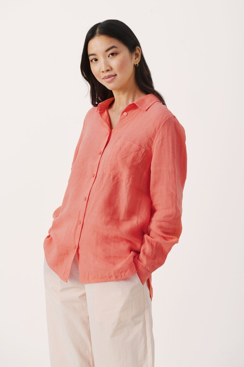 Kivaspw Shirt Porcelain Rose | Skjorter og bluser | Smuk - Dameklær på nett