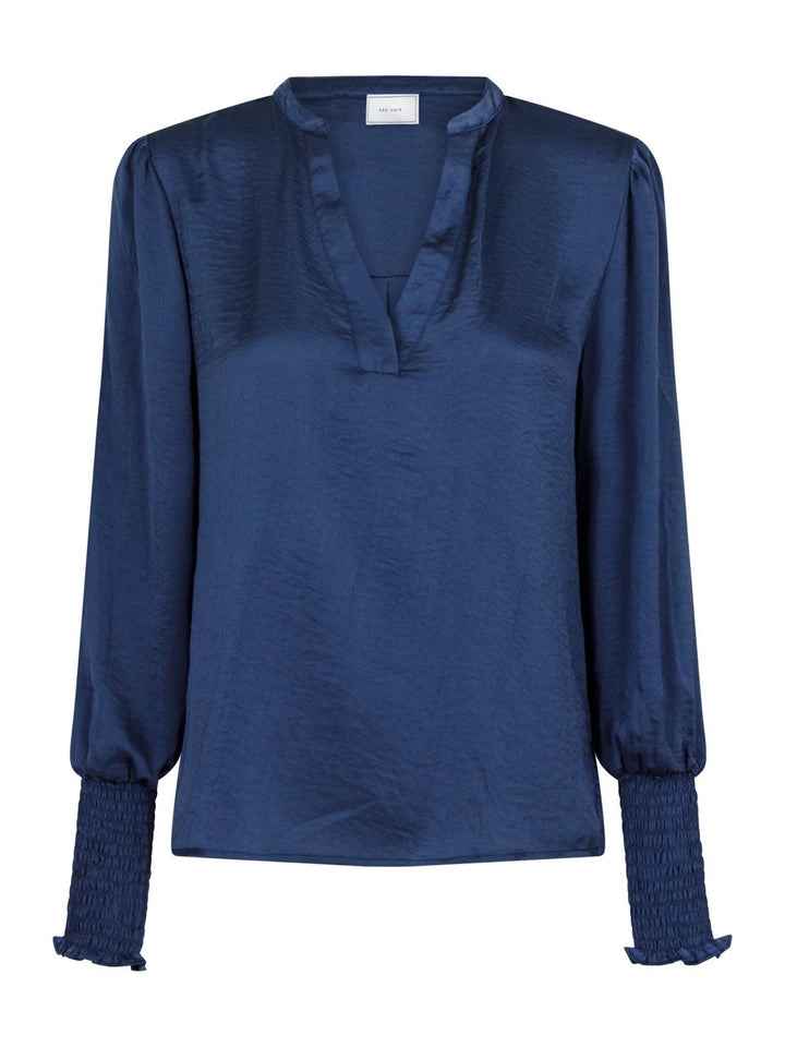 Landa Solid Blouse Dusty Blue | Skjorter og bluser | Smuk - Dameklær på nett