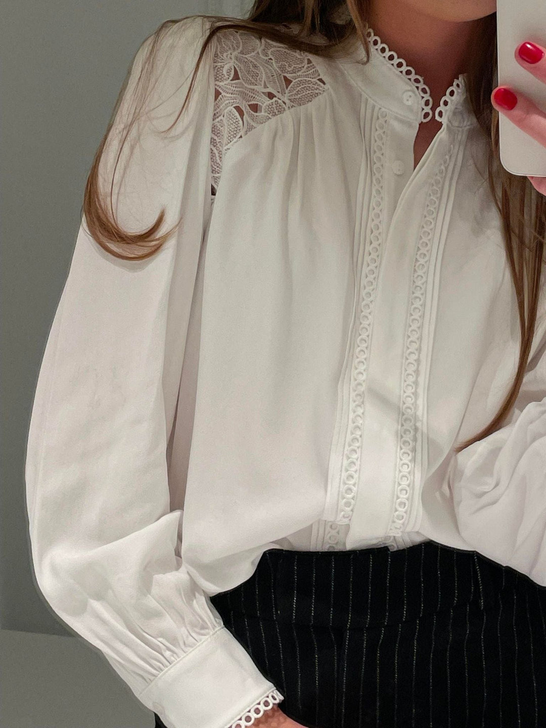 Latoya Blouse Blanc Casse | Skjorter og bluser | Smuk - Dameklær på nett