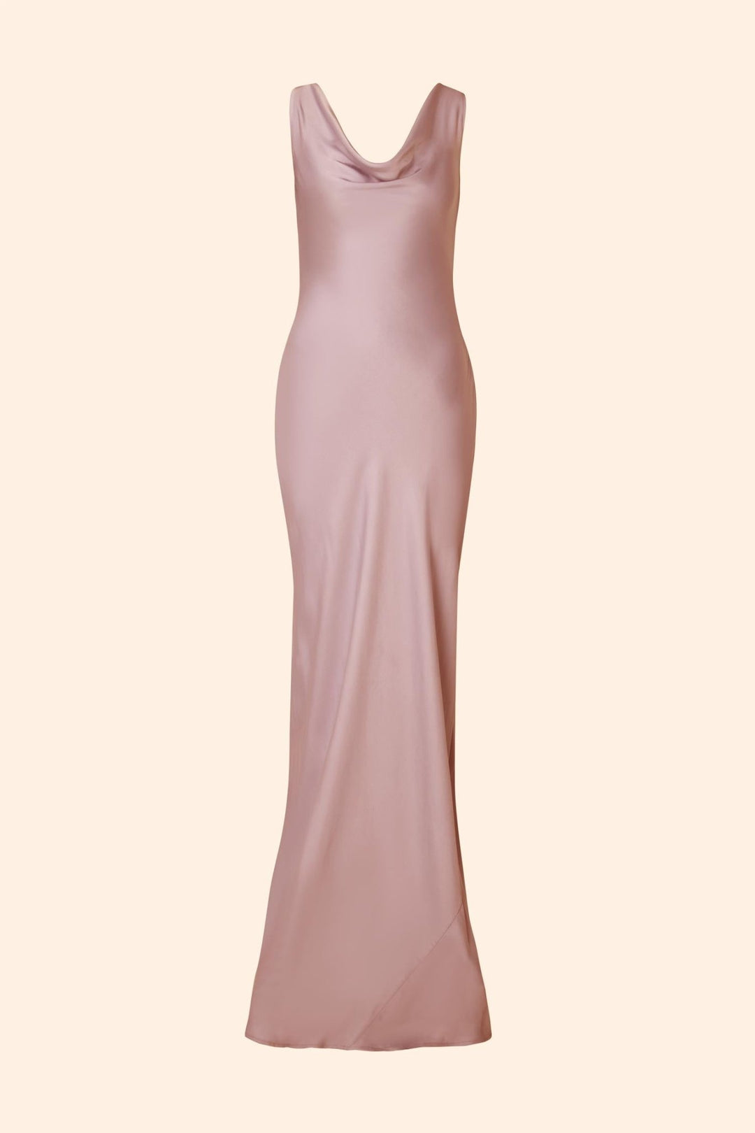 Leah Cowl Satin Maxi Dress Blush | Kjoler | Smuk - Dameklær på nett