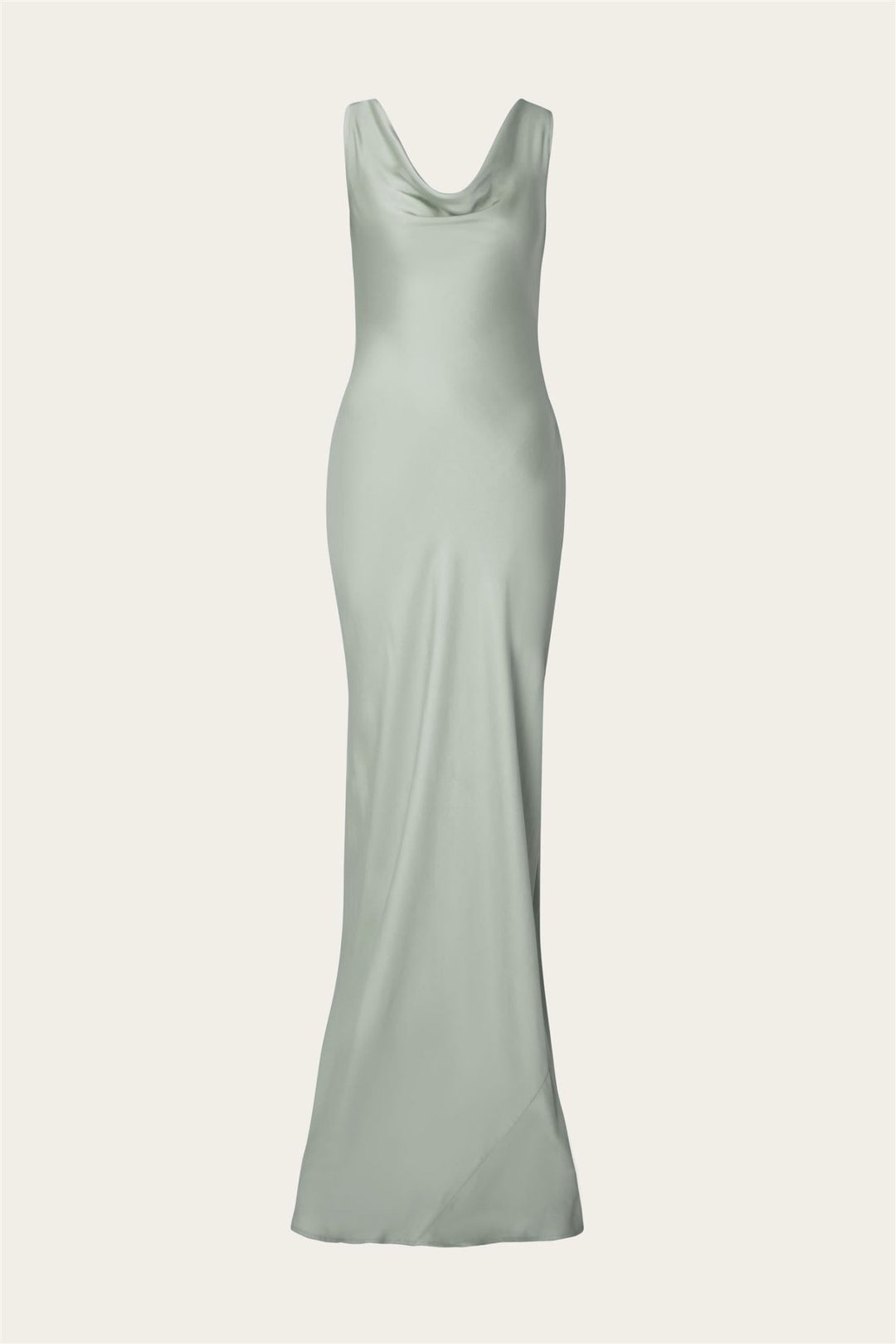 Leah Cowl Satin Maxi Dress Sage | Kjoler | Smuk - Dameklær på nett