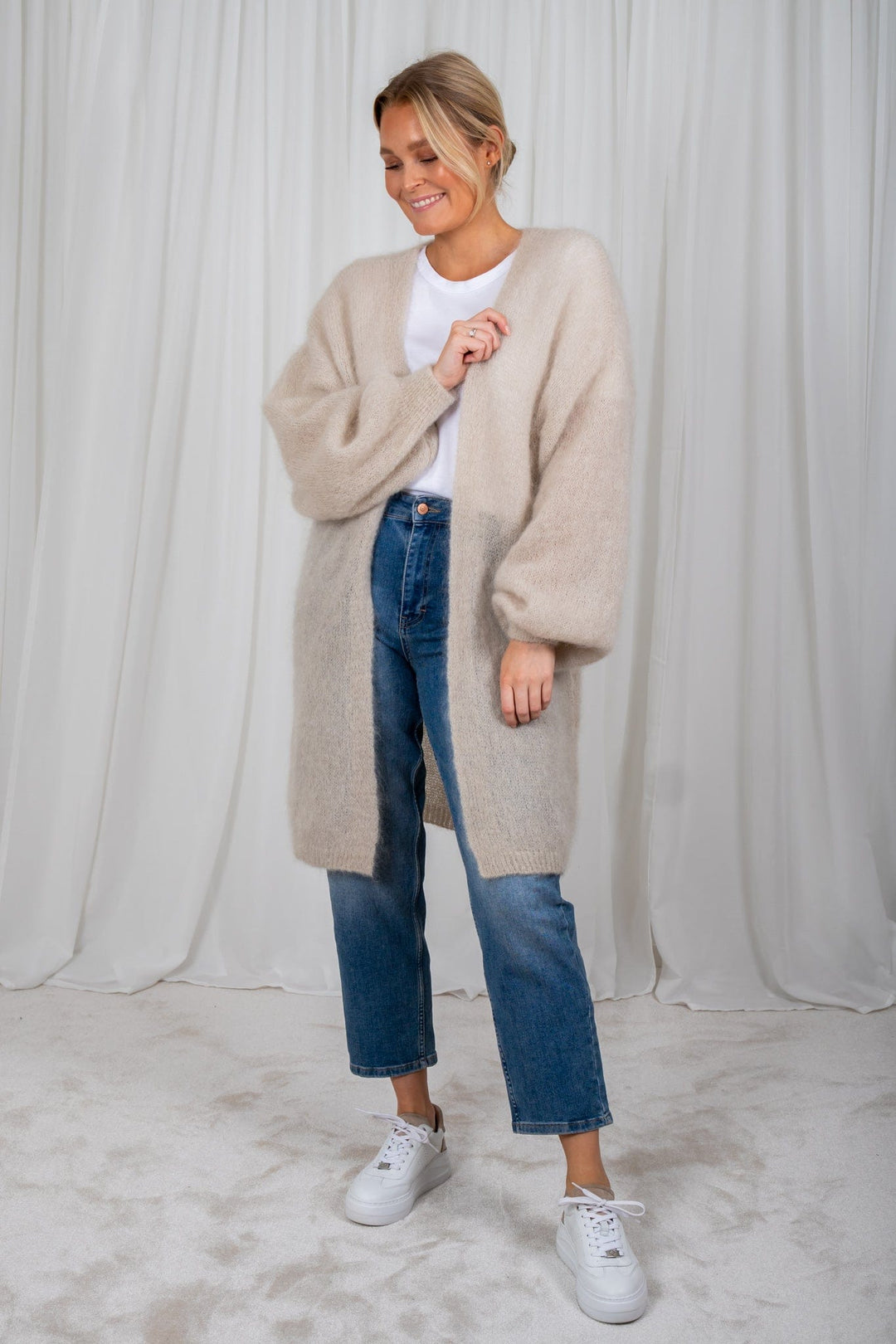 Lee Midi Cardigan Beige | Genser | Smuk - Dameklær på nett