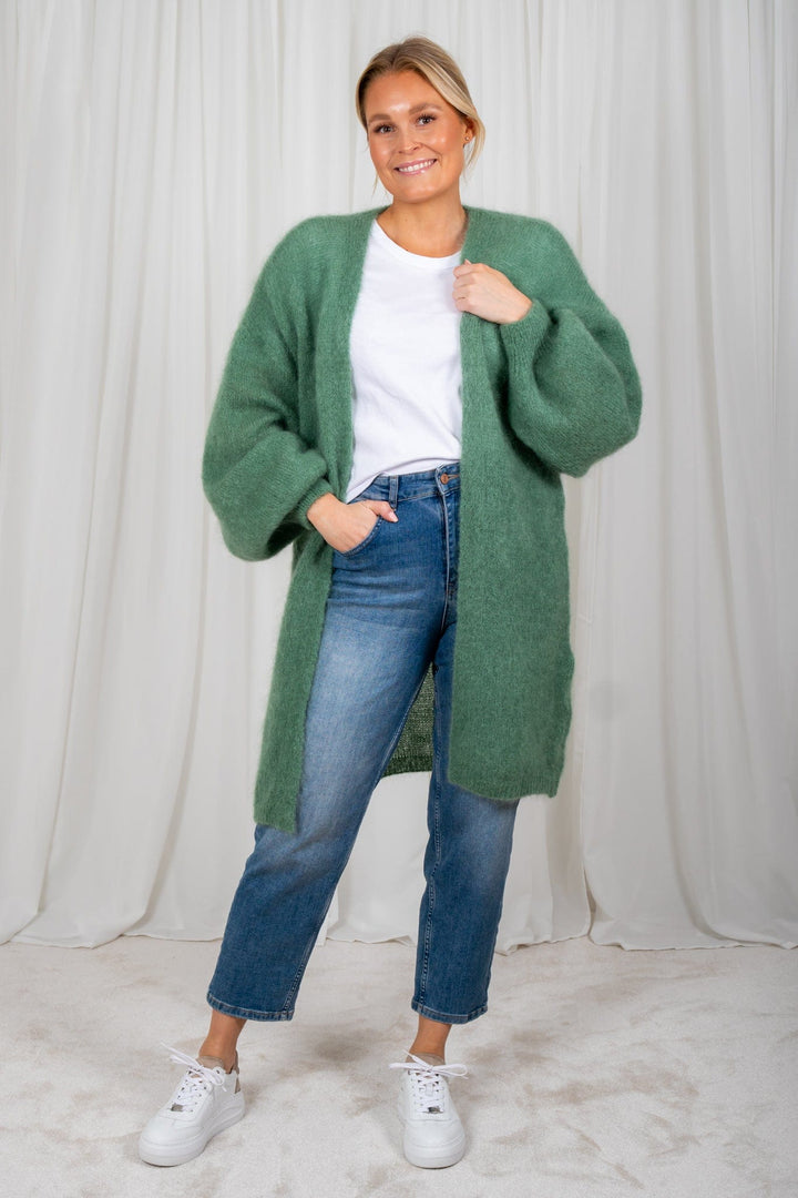 Lee Midi Cardigan Dusty Green | Genser | Smuk - Dameklær på nett