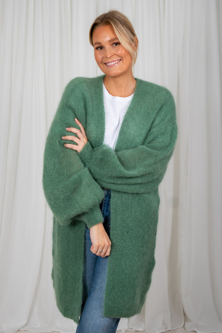 Lee Midi Cardigan Dusty Green | Genser | Smuk - Dameklær på nett