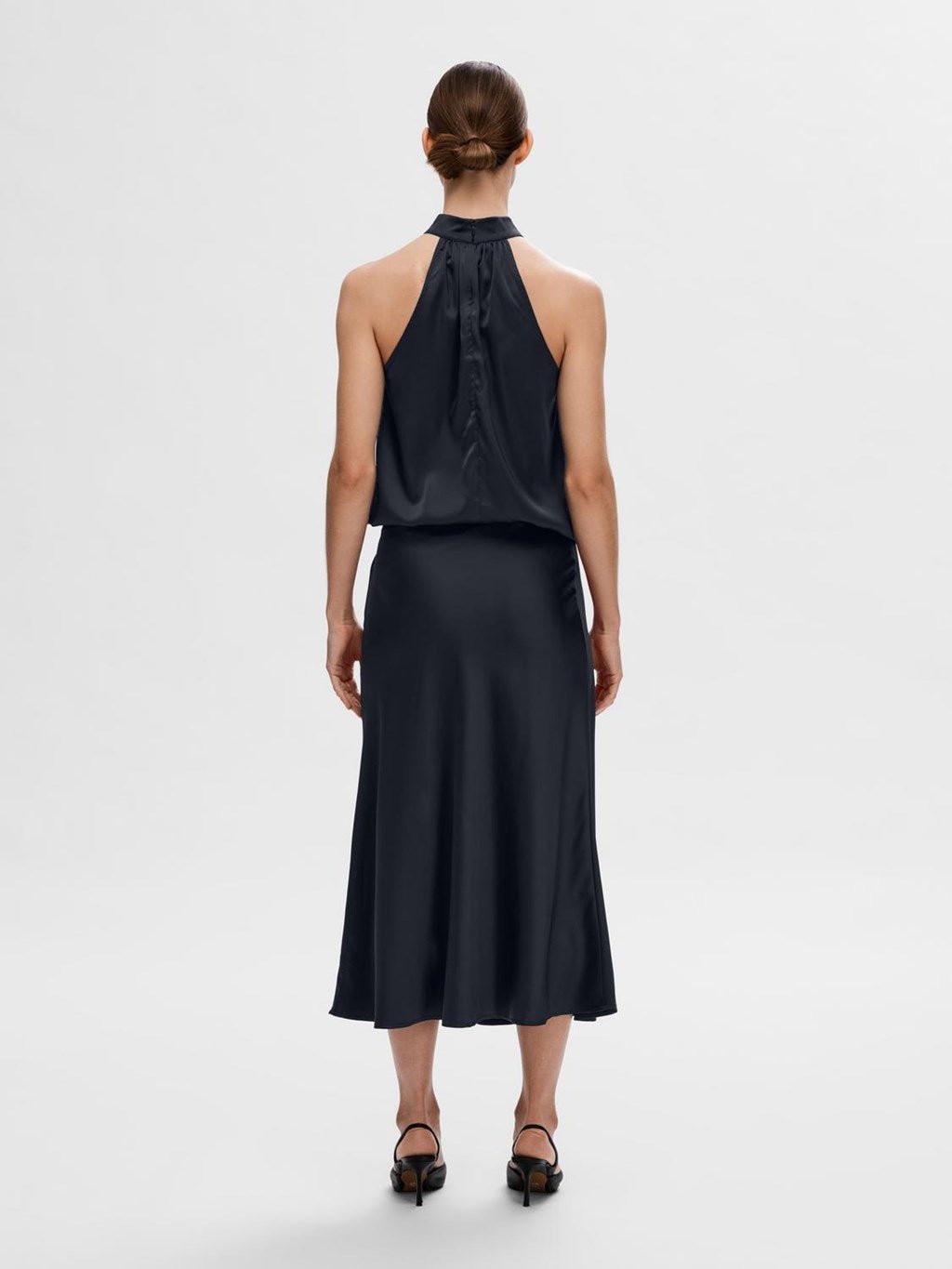 Lena Hw Midi Skirt Dark Sapphire | Skjørt | Smuk - Dameklær på nett