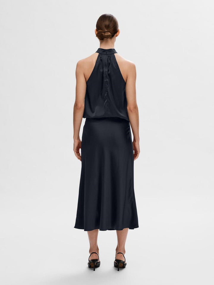 Lena Hw Midi Skirt Dark Sapphire | Skjørt | Smuk - Dameklær på nett