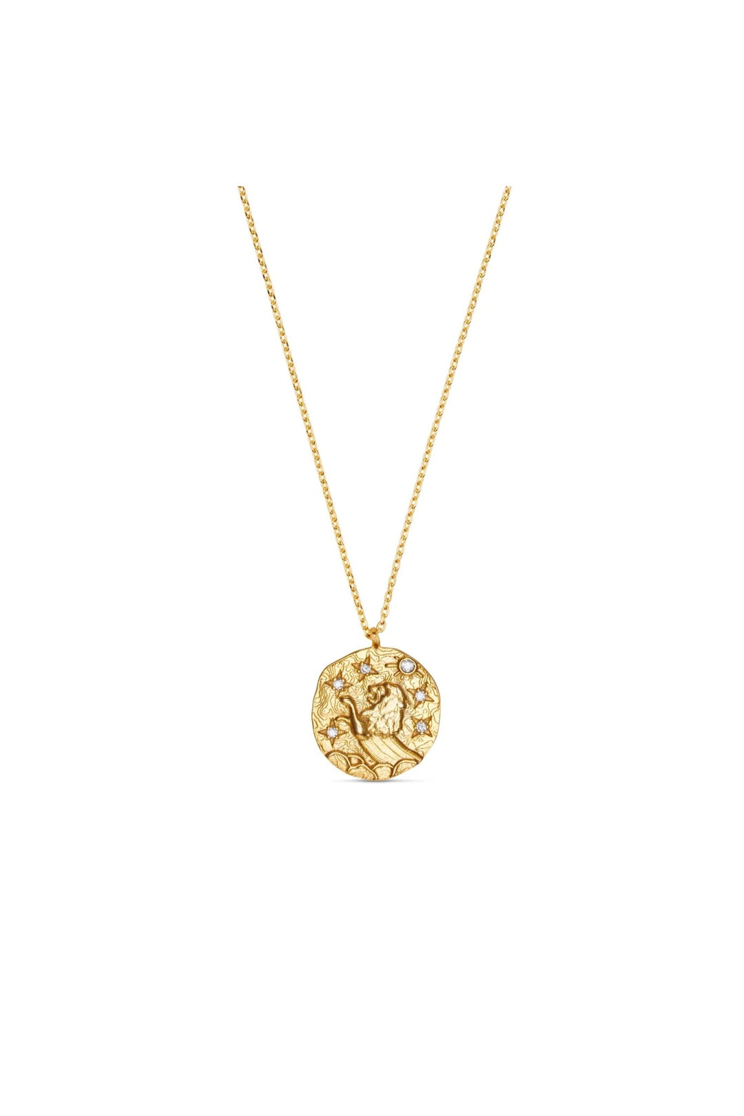 Leo Zodiac Necklace Pale Gold | Accessories | Smuk - Dameklær på nett