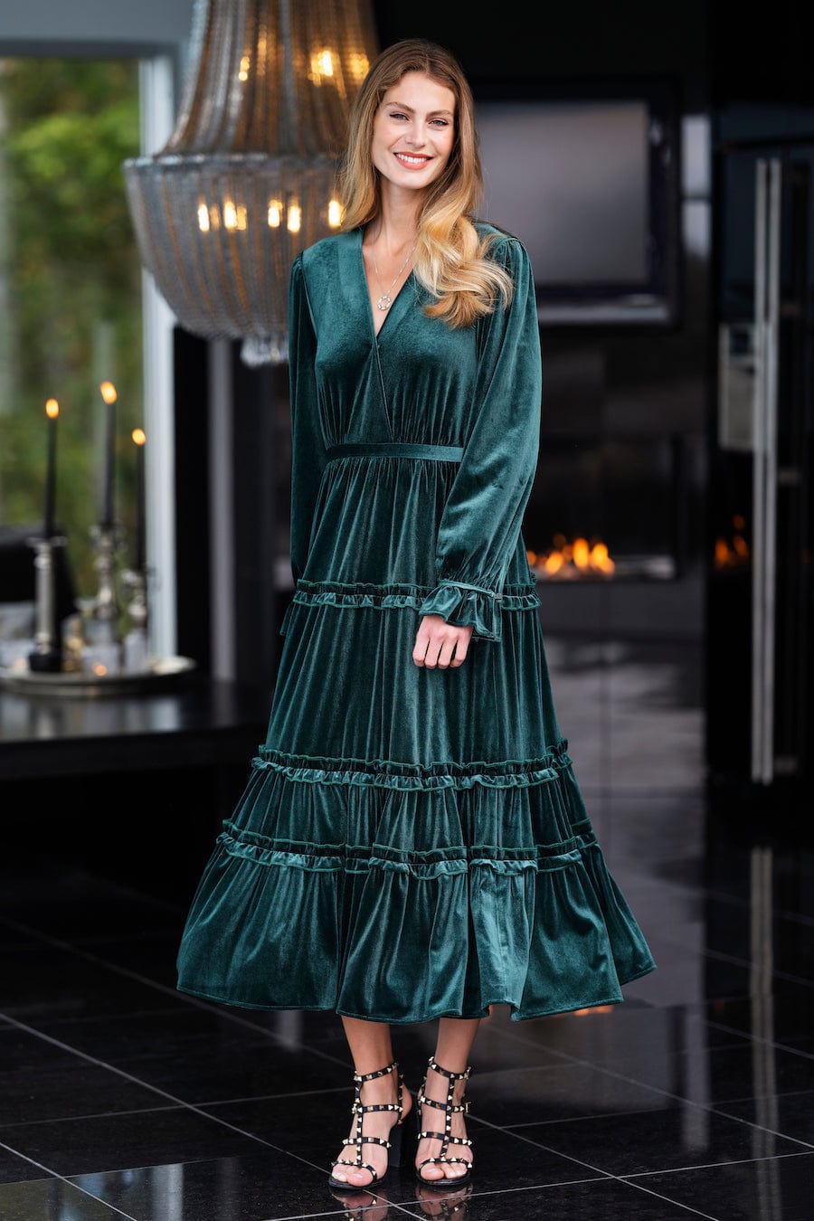 Lilliana Dress Bottle Green | Kjoler | Smuk - Dameklær på nett