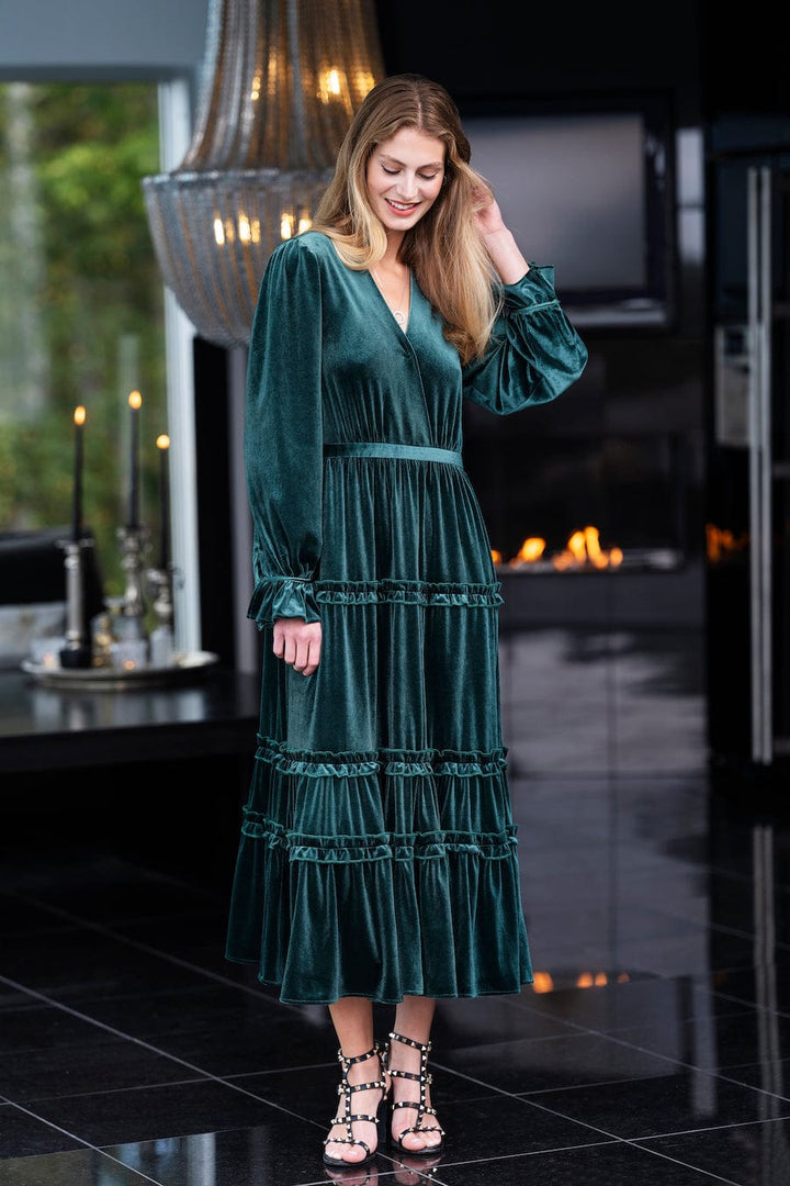 Lilliana Dress Bottle Green | Kjoler | Smuk - Dameklær på nett