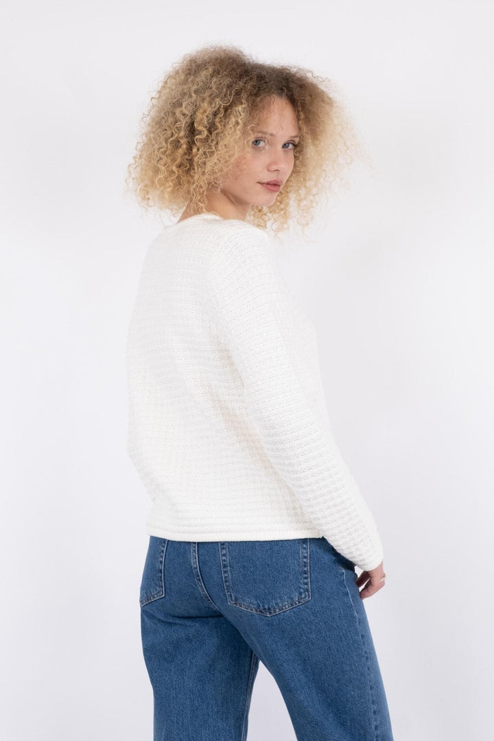 Limone Knit Jacket White | Yttertøy | Smuk - Dameklær på nett