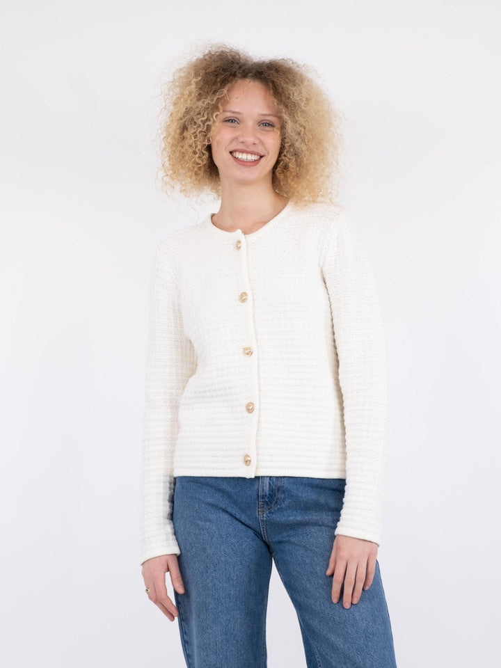 Limone Knit Jacket White | Yttertøy | Smuk - Dameklær på nett
