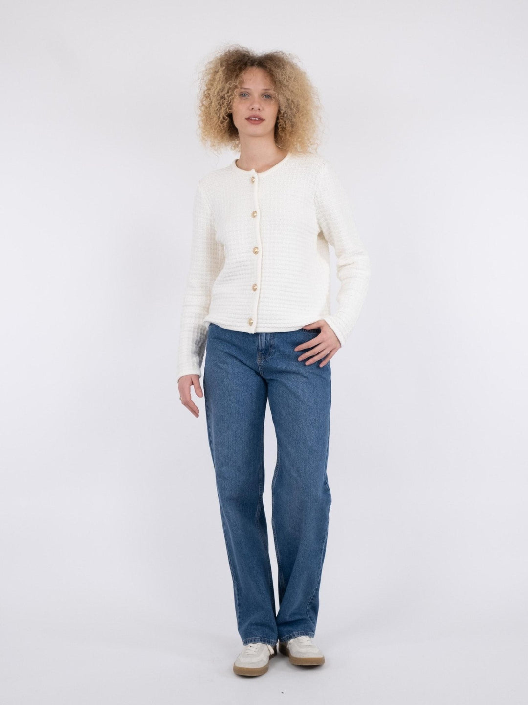 Limone Knit Jacket White | Yttertøy | Smuk - Dameklær på nett