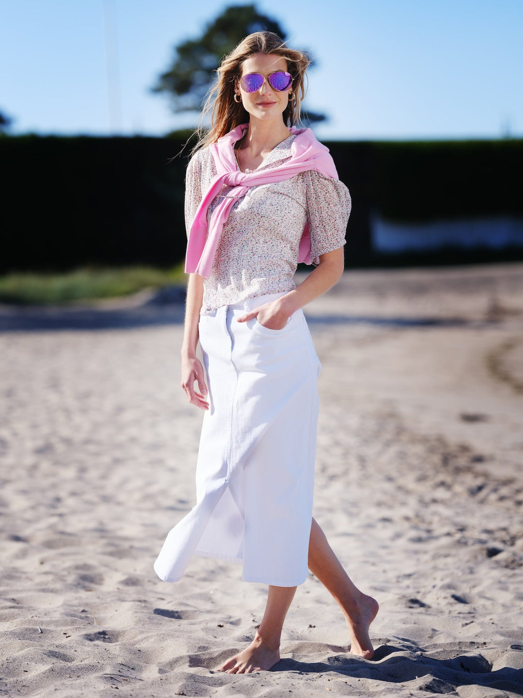 Line Cardigan Pink | Genser | Smuk - Dameklær på nett