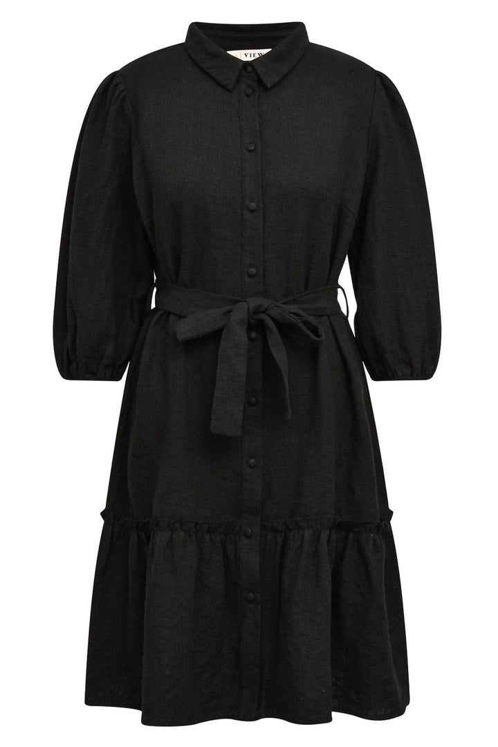 Linen Dress Black | Kjoler | Smuk - Dameklær på nett