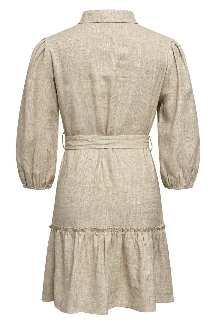 Linen Dress Light Sand | Kjoler | Smuk - Dameklær på nett