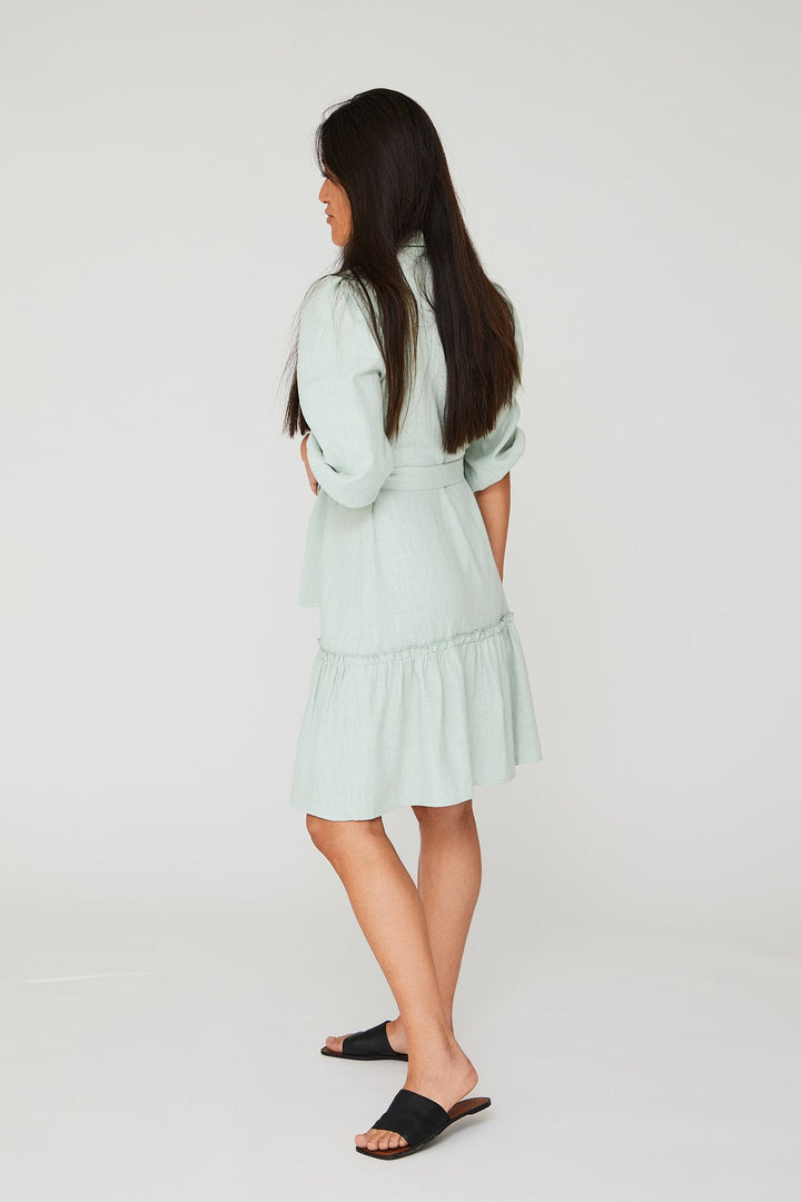 Linen Dress Mint | Kjoler | Smuk - Dameklær på nett