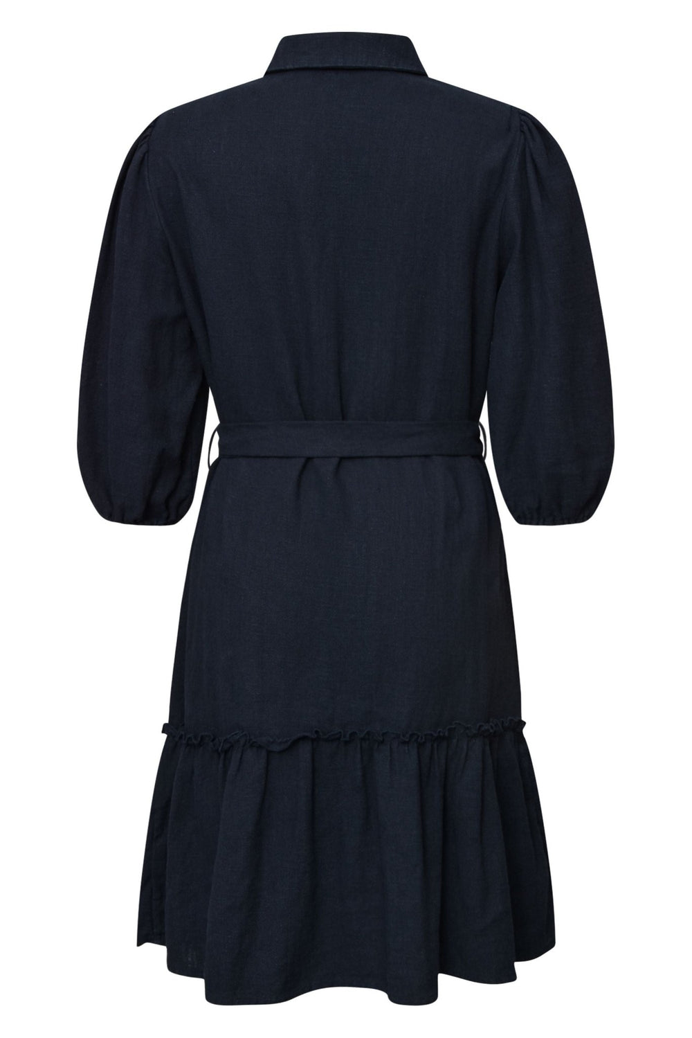 Linen Dress Navy | Kjoler | Smuk - Dameklær på nett