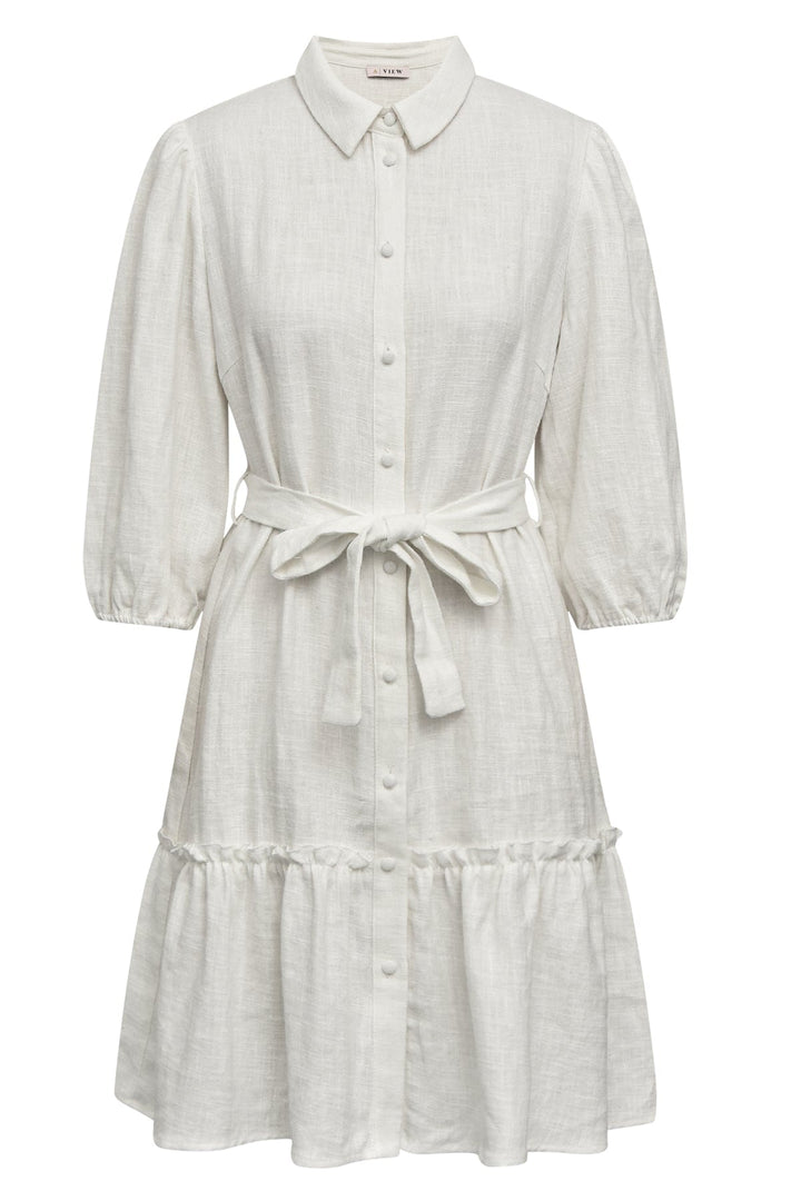 Linen Dress White | Kjoler | Smuk - Dameklær på nett