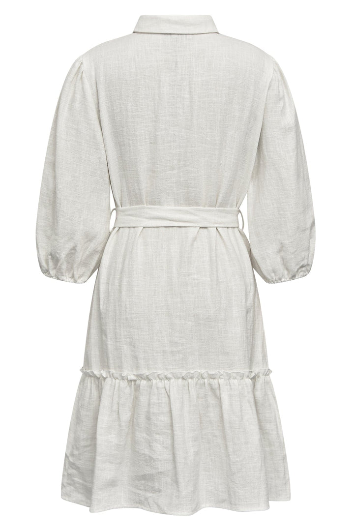 Linen Dress White | Kjoler | Smuk - Dameklær på nett