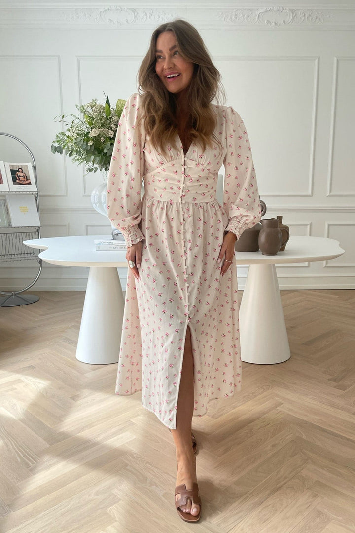 Long Adel Dress Beige | Kjoler | Smuk - Dameklær på nett