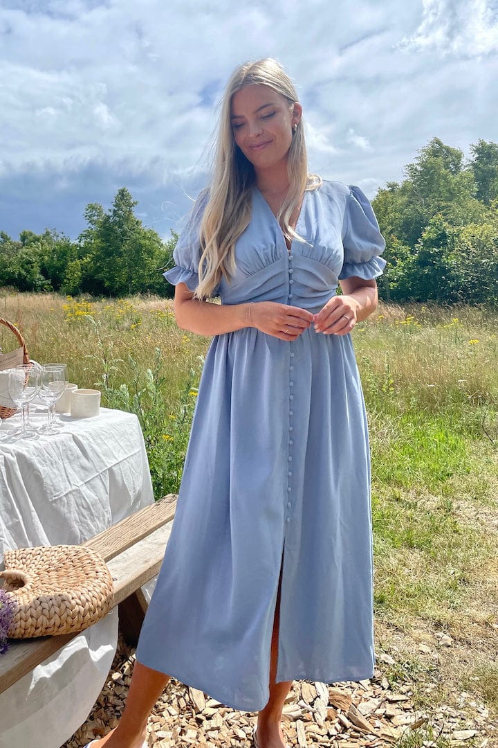 Long Adel Ss Dress Sky Blue | Kjoler | Smuk - Dameklær på nett