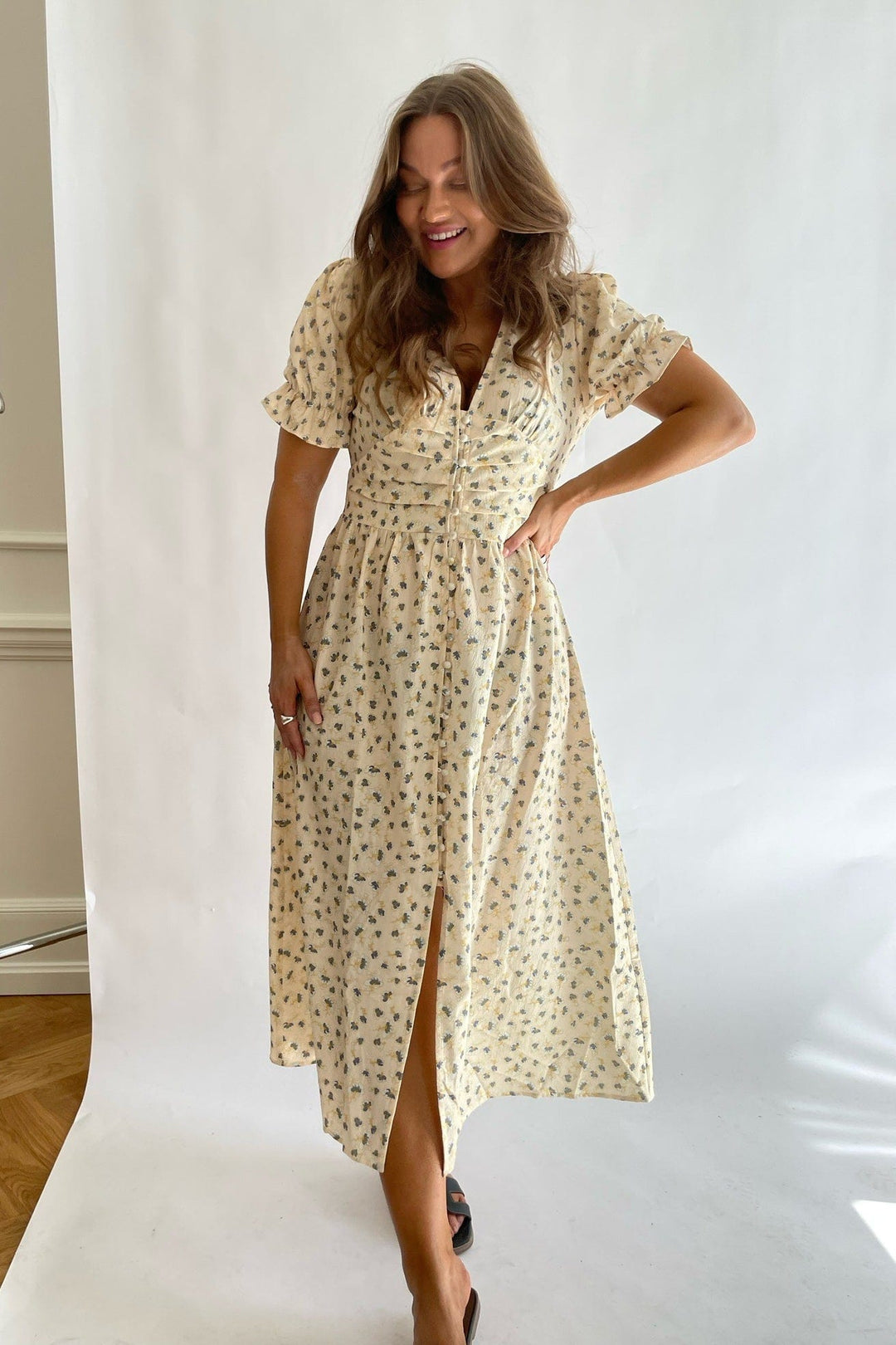 Long Adel Ss Dress Sun Flower | Kjoler | Smuk - Dameklær på nett