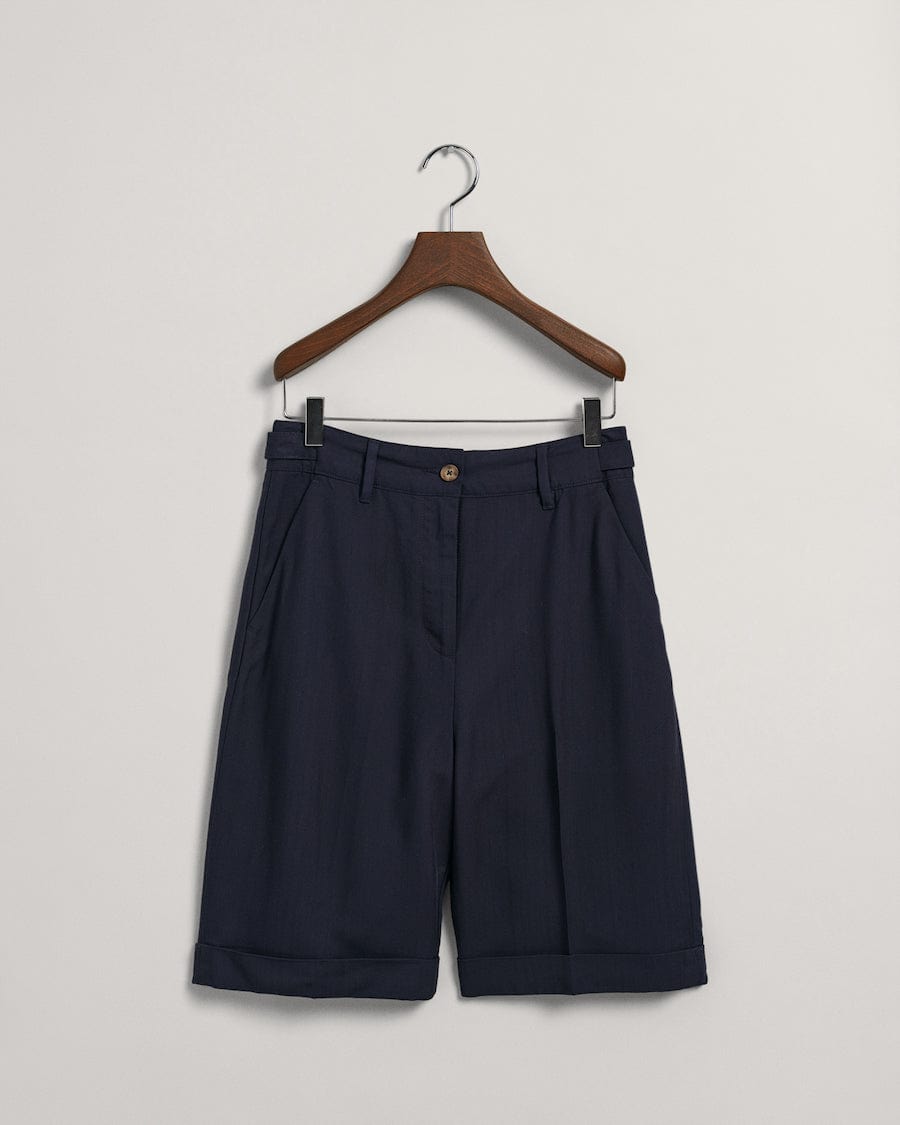 Long Fluid Shorts Evening Blue | Shorts | Smuk - Dameklær på nett