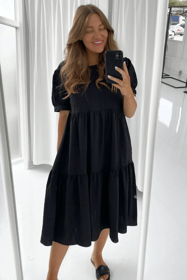 Long Vilma Dress - Black | Kjoler | Smuk - Dameklær på nett