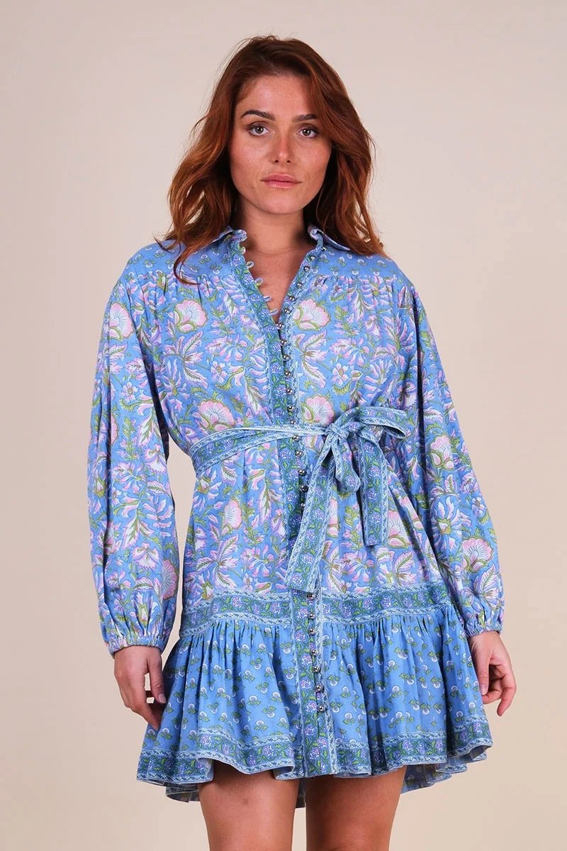 Lorena Dress Blue | Kjoler | Smuk - Dameklær på nett