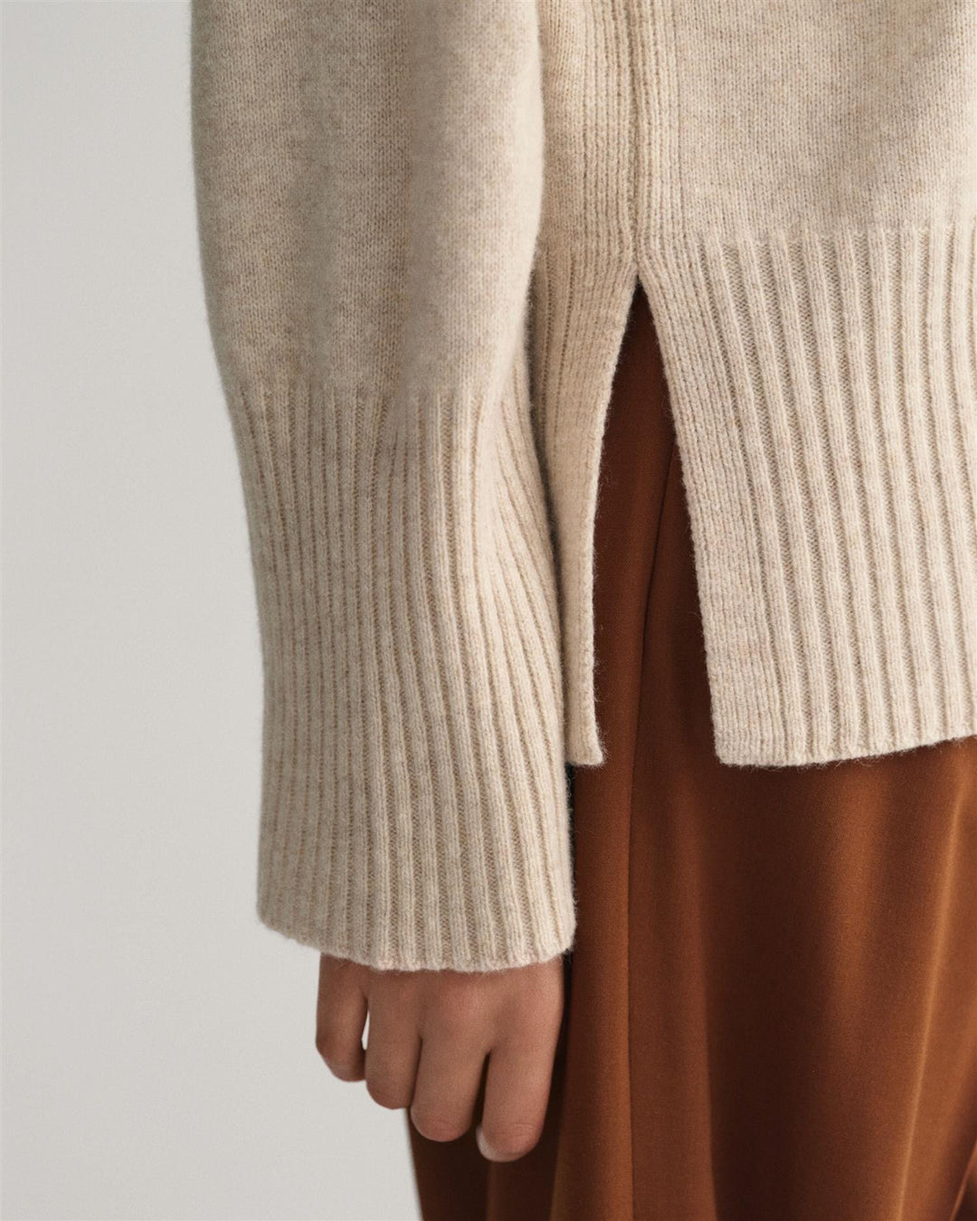 Lounge Rollneck Sweater Soft Oat | Genser | Smuk - Dameklær på nett