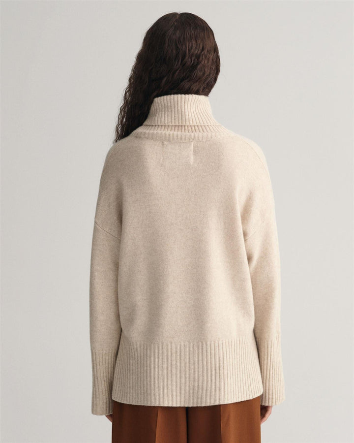 Lounge Rollneck Sweater Soft Oat | Genser | Smuk - Dameklær på nett