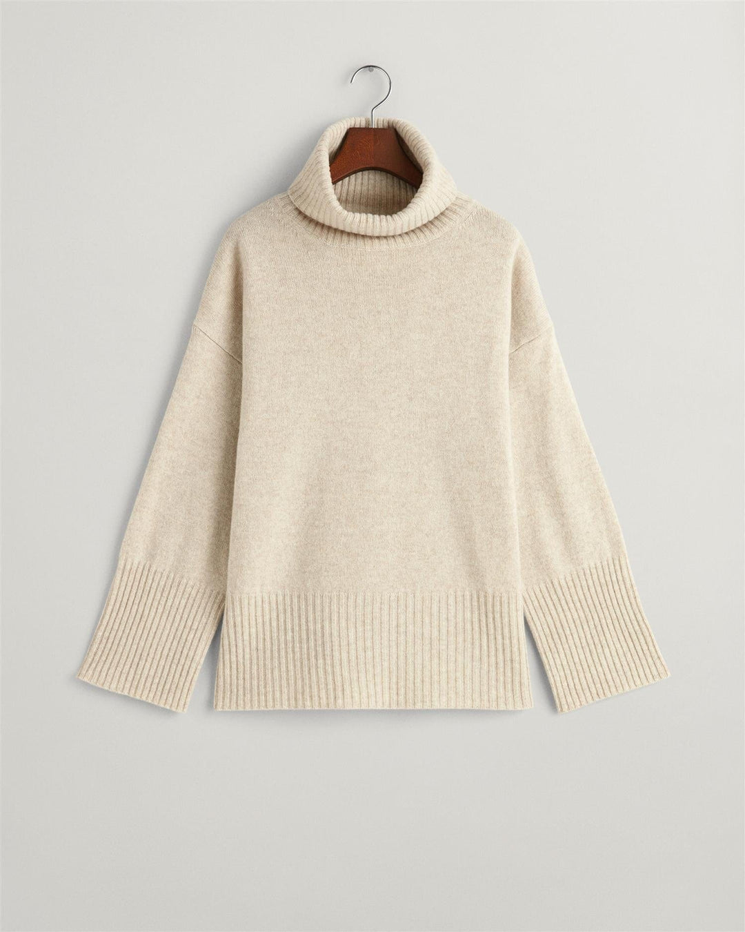 Lounge Rollneck Sweater Soft Oat | Genser | Smuk - Dameklær på nett