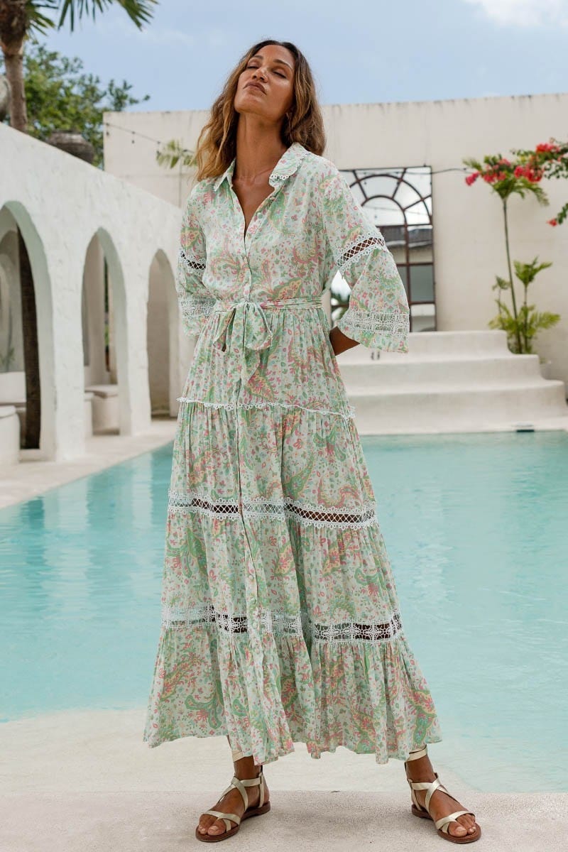 Lucinda Dress Green | Kjoler | Smuk - Dameklær på nett