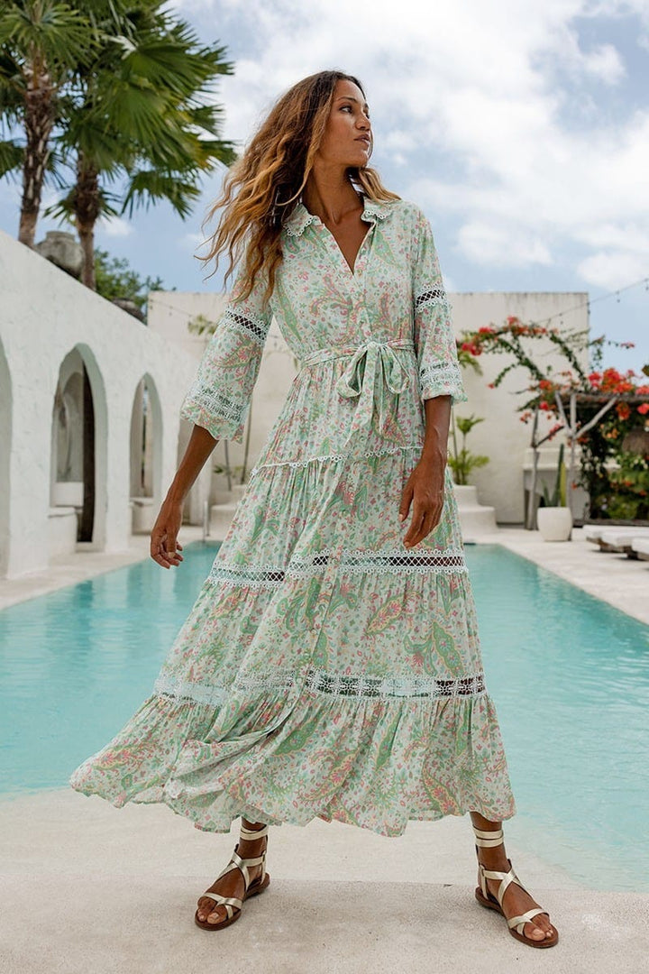 Lucinda Dress Green | Kjoler | Smuk - Dameklær på nett
