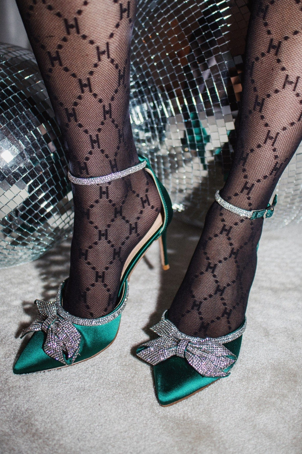 Lumiere Sandal Emerald Satin | Sko | Smuk - Dameklær på nett