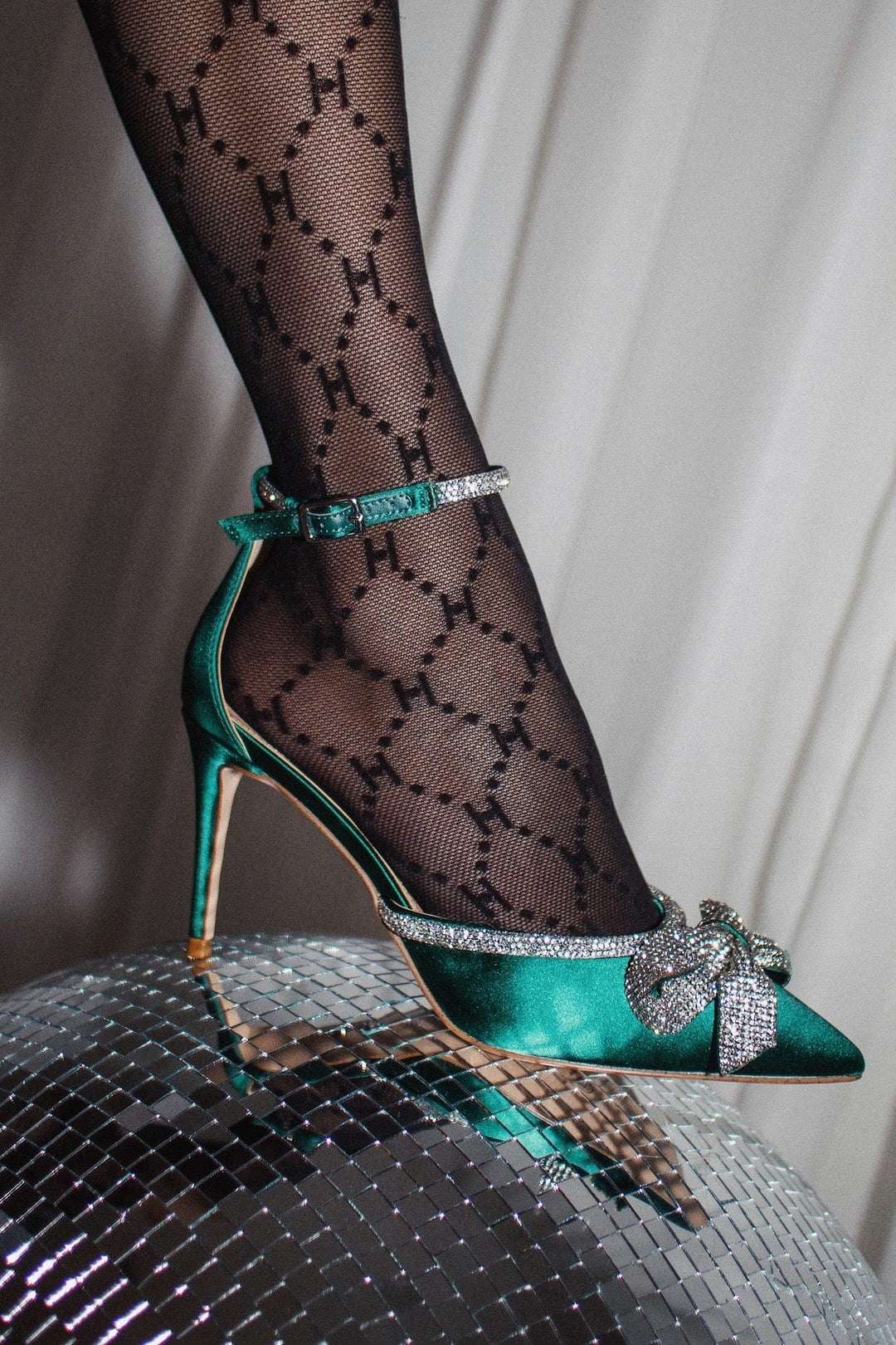 Lumiere Sandal Emerald Satin | Sko | Smuk - Dameklær på nett