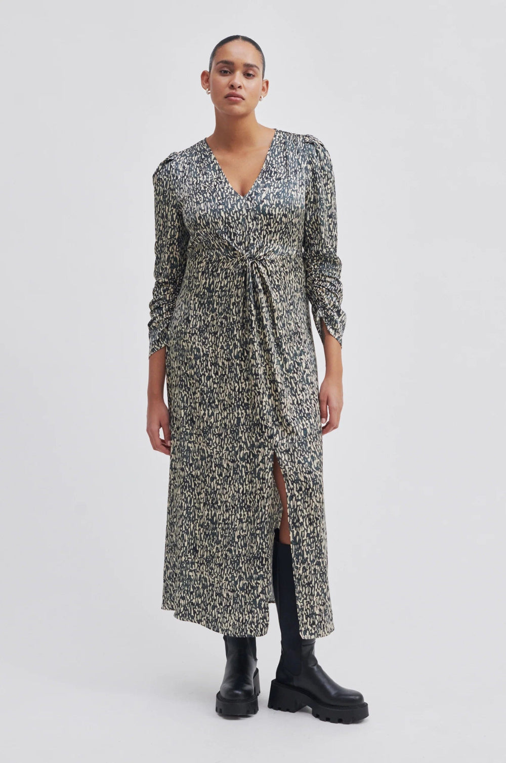 Luna Maxi Dress Woodland Gray | Kjoler | Smuk - Dameklær på nett