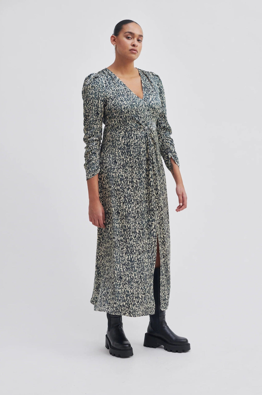 Luna Maxi Dress Woodland Gray | Kjoler | Smuk - Dameklær på nett