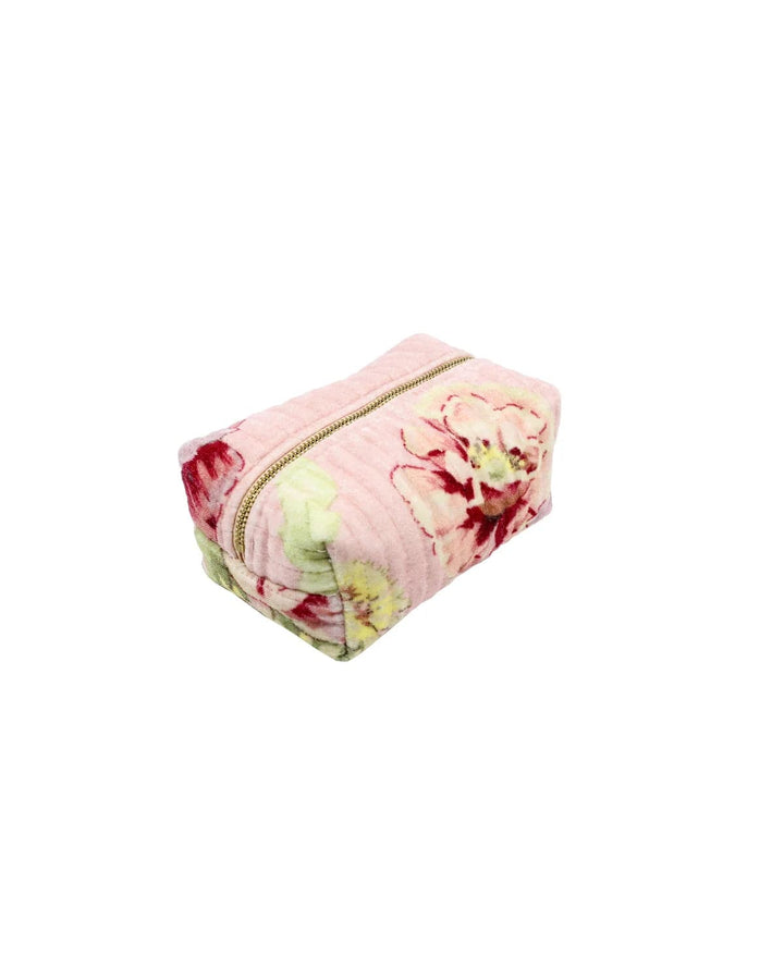 Makeup Bag Velvet Pink Flower Vine | Accessories | Smuk - Dameklær på nett