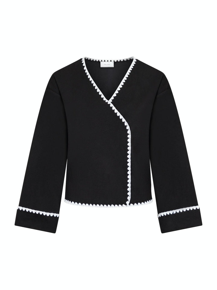 Malikka Contrast Jacket Black | Yttertøy | Smuk - Dameklær på nett