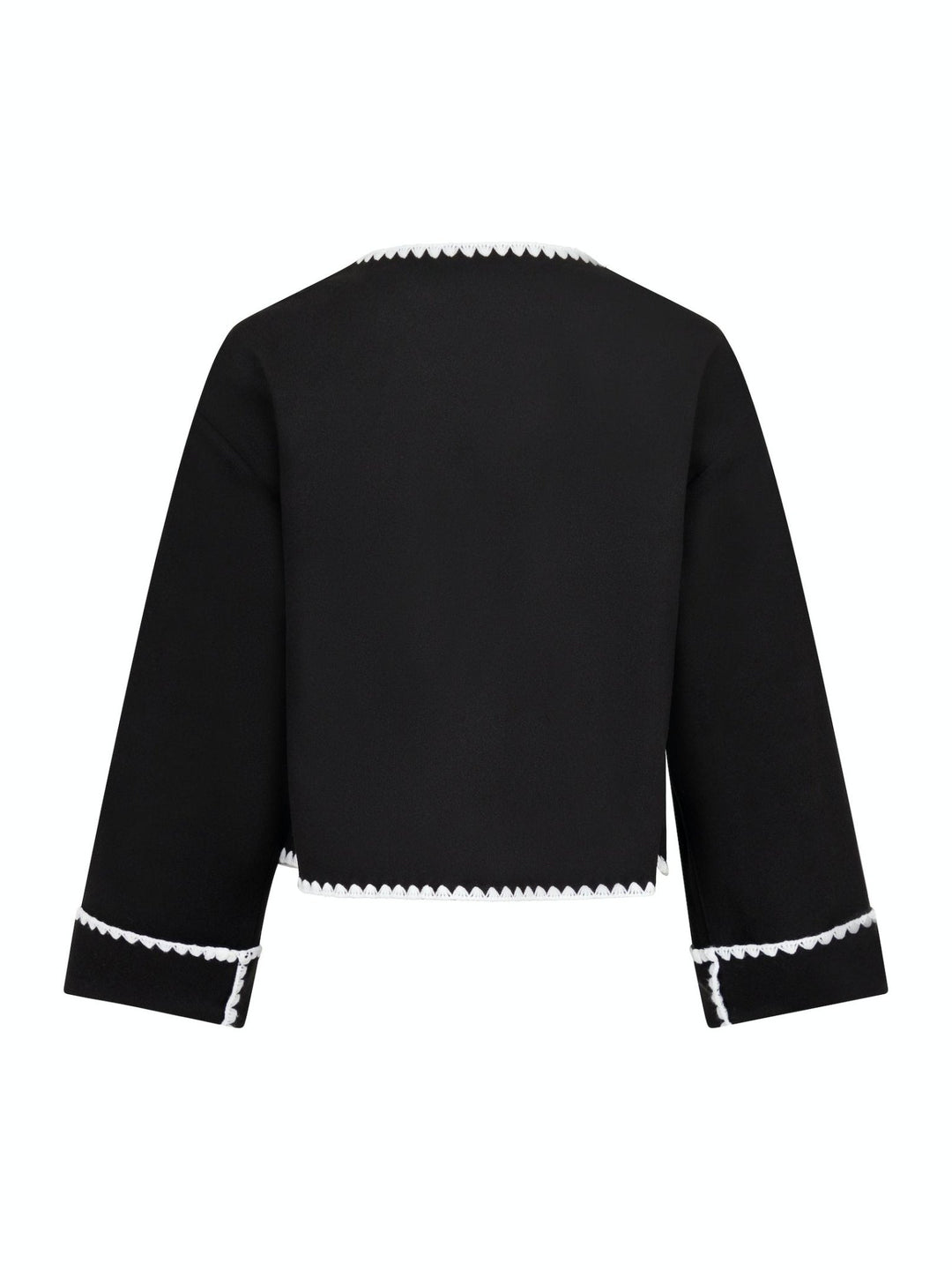 Malikka Contrast Jacket Black | Yttertøy | Smuk - Dameklær på nett