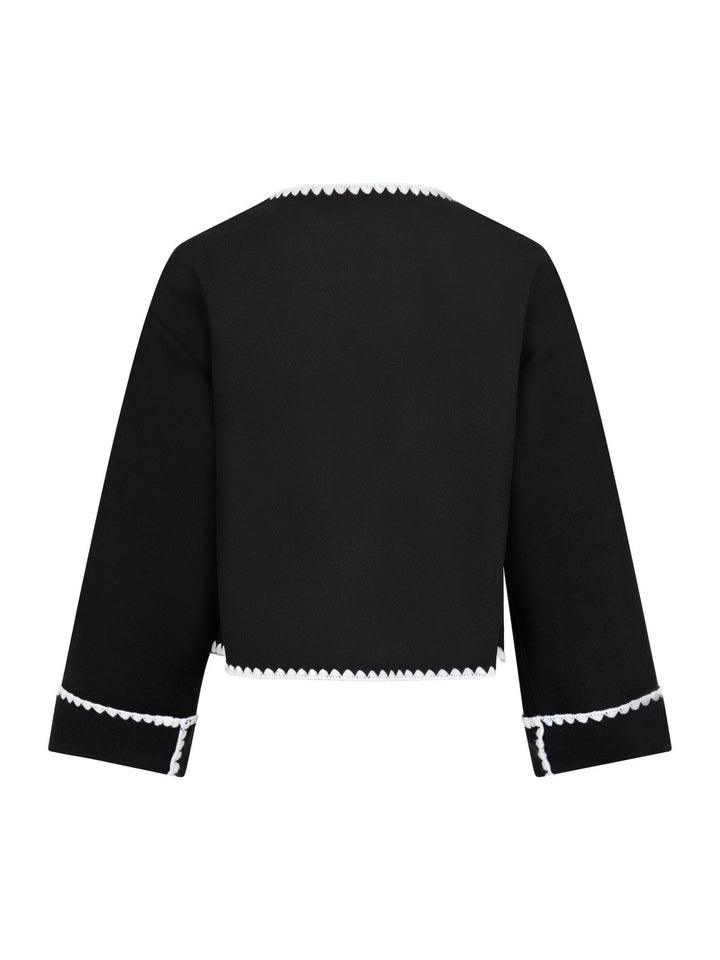 Malikka Contrast Jacket Black | Yttertøy | Smuk - Dameklær på nett