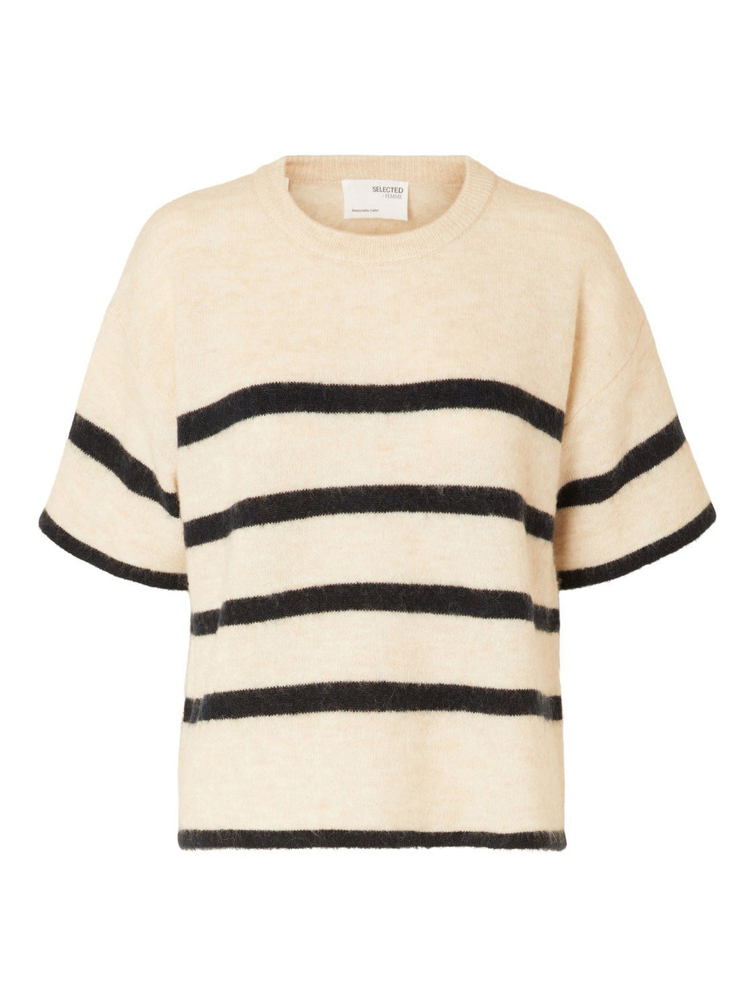 Maline-Liliana 2/4 Knit O-Neck Birch Dark Sapphire | Genser | Smuk - Dameklær på nett