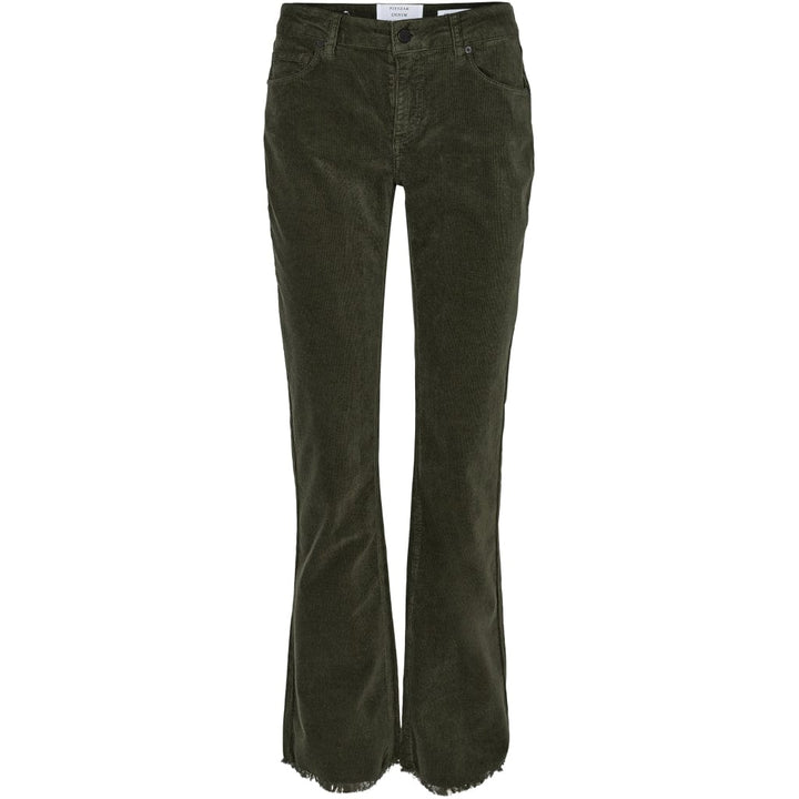 Marija Flare Babycord Combat Green | Bukser | Smuk - Dameklær på nett