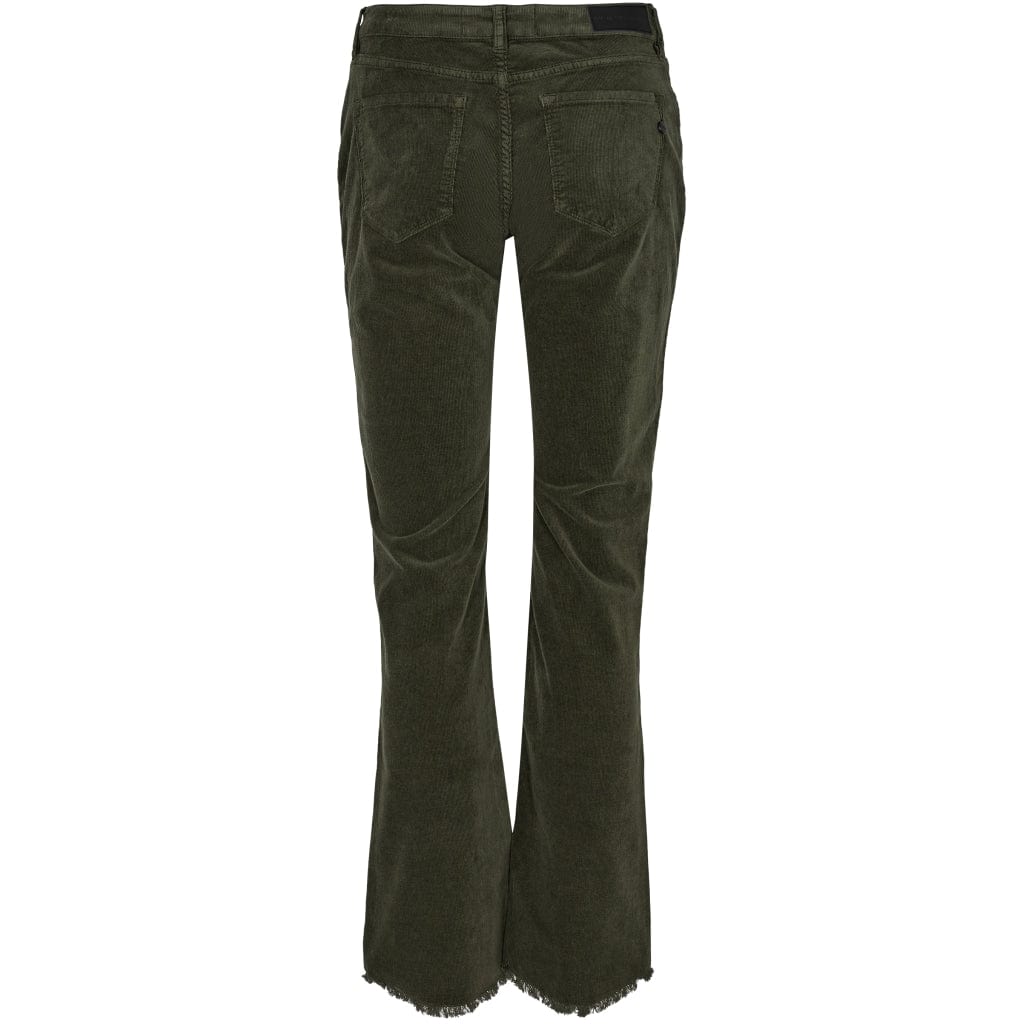 Marija Flare Babycord Combat Green | Bukser | Smuk - Dameklær på nett