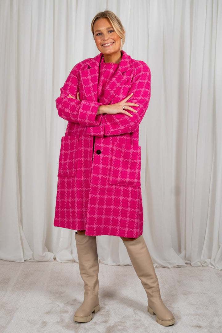 Marlow Coat Pink Boucle | Yttertøy | Smuk - Dameklær på nett