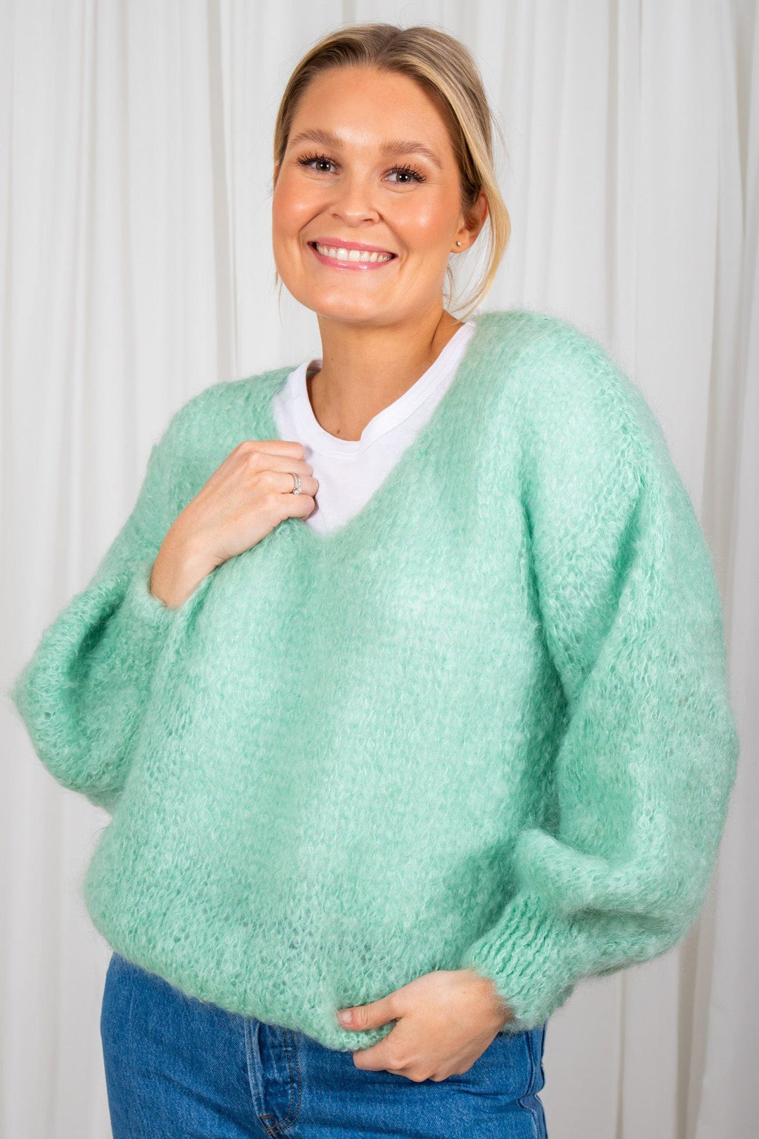 Milana Ls Mohair Knit Light Green | Genser | Smuk - Dameklær på nett