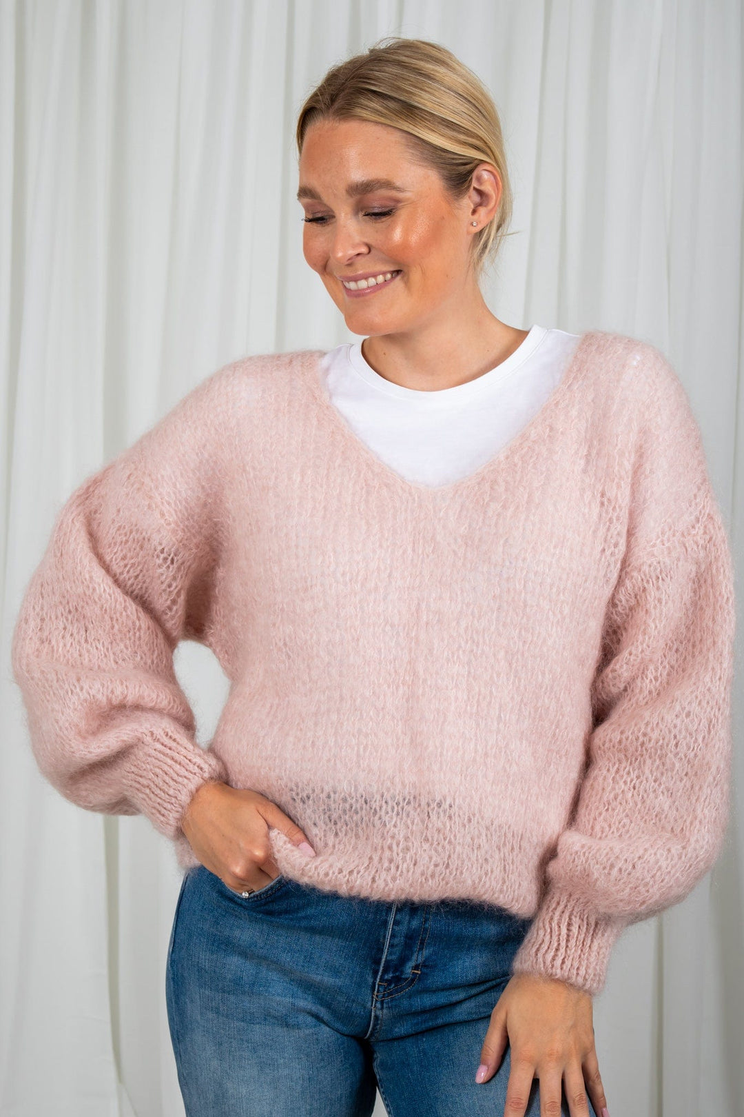 Milana Ls Mohair Knit Light Pink | Genser | Smuk - Dameklær på nett