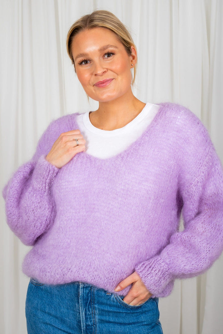 Milana Ls Mohair Knit Light Purple | Genser | Smuk - Dameklær på nett